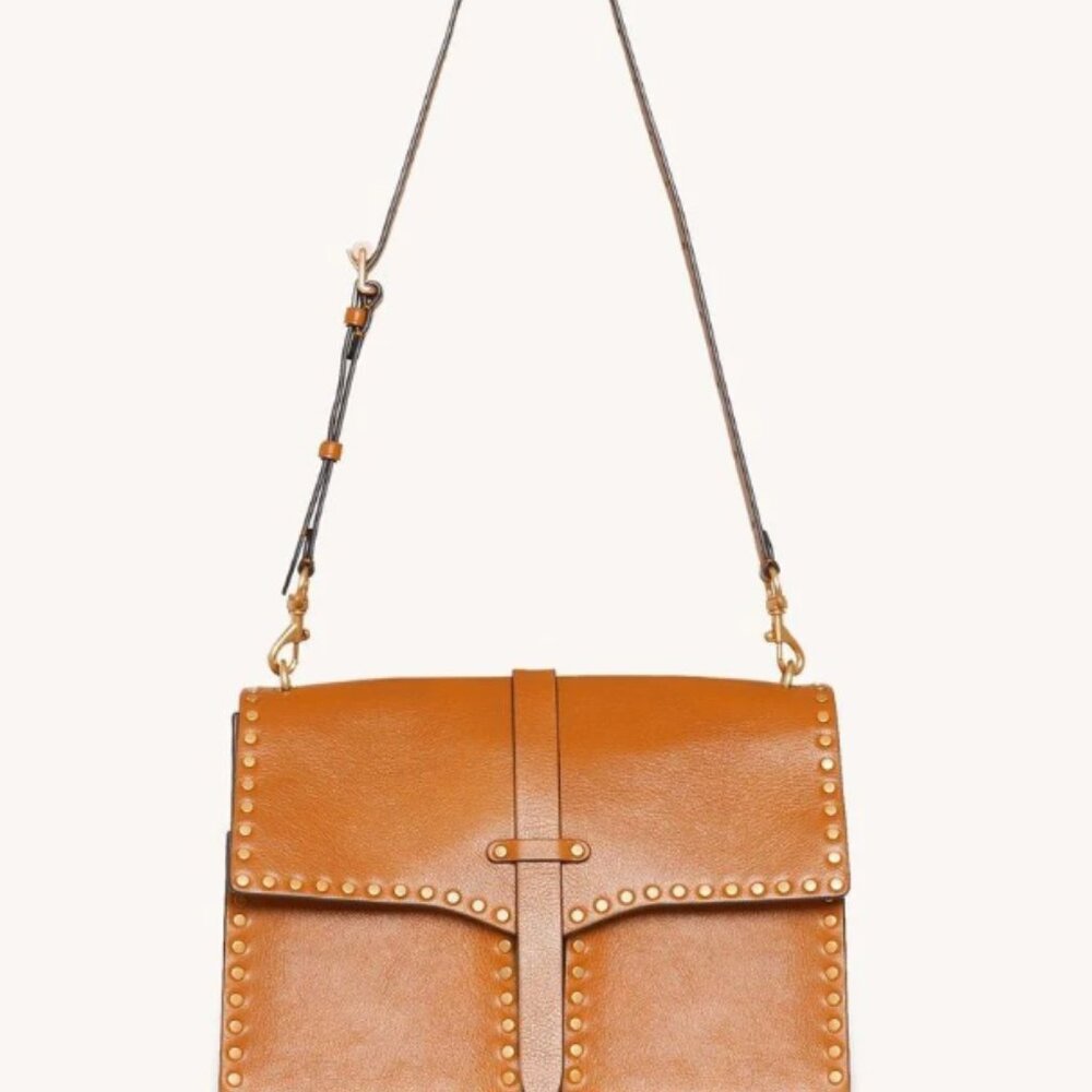 Rebecca Minkoff | Nanine Shoulder Bag in Tan Leather